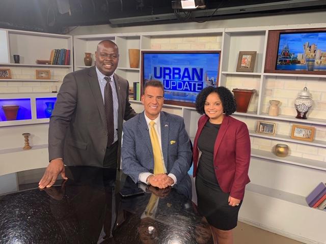 Urban Update set with host and Massachusetts Probation Service visitors