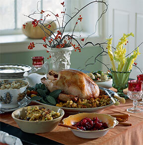 Thanksgiving Table with Turkey