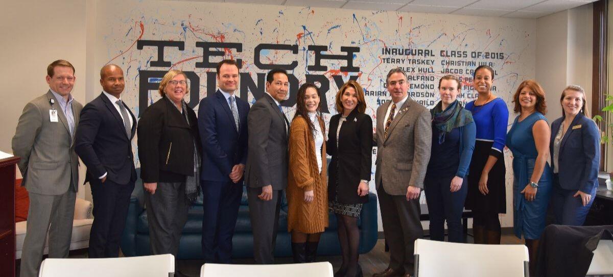 Lt. Governor Karyn Polito joined Assistant Secretary of Technology, Innovation, and Entrepreneurship for the Commonwealth Damon Cox, MassTech Executive Director Carolyn Kirk announced the inaugural grant recipients from the Tech Talent Diversity Initiative, an effort aimed at boosting diversity in the Commonwealth’s technology and innovation sectors.