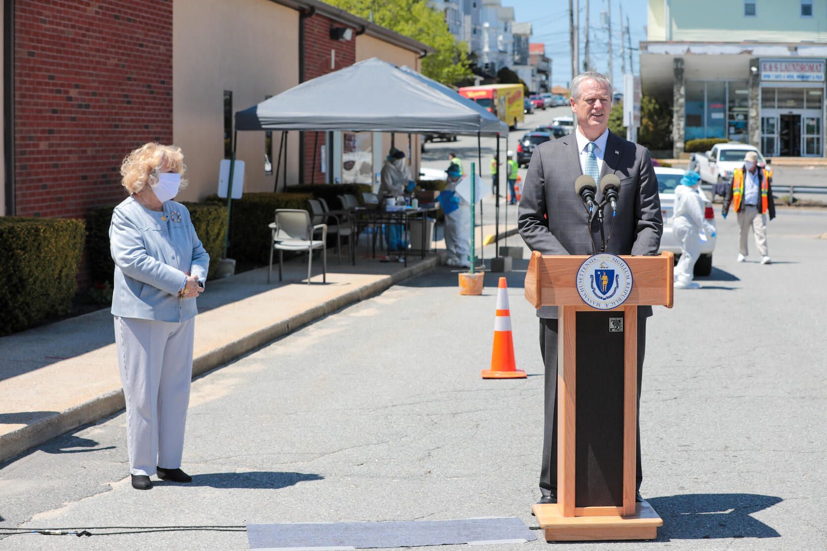 Governor Baker Highlights Administration’s COVID-19 Testing, Contact Tracing Initiatives At Fall River Testing Site