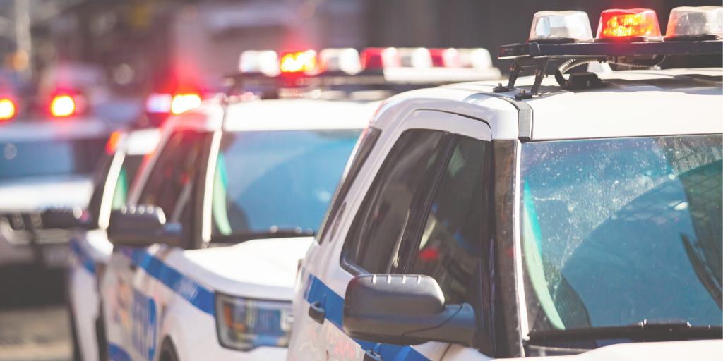 An image of police cars.