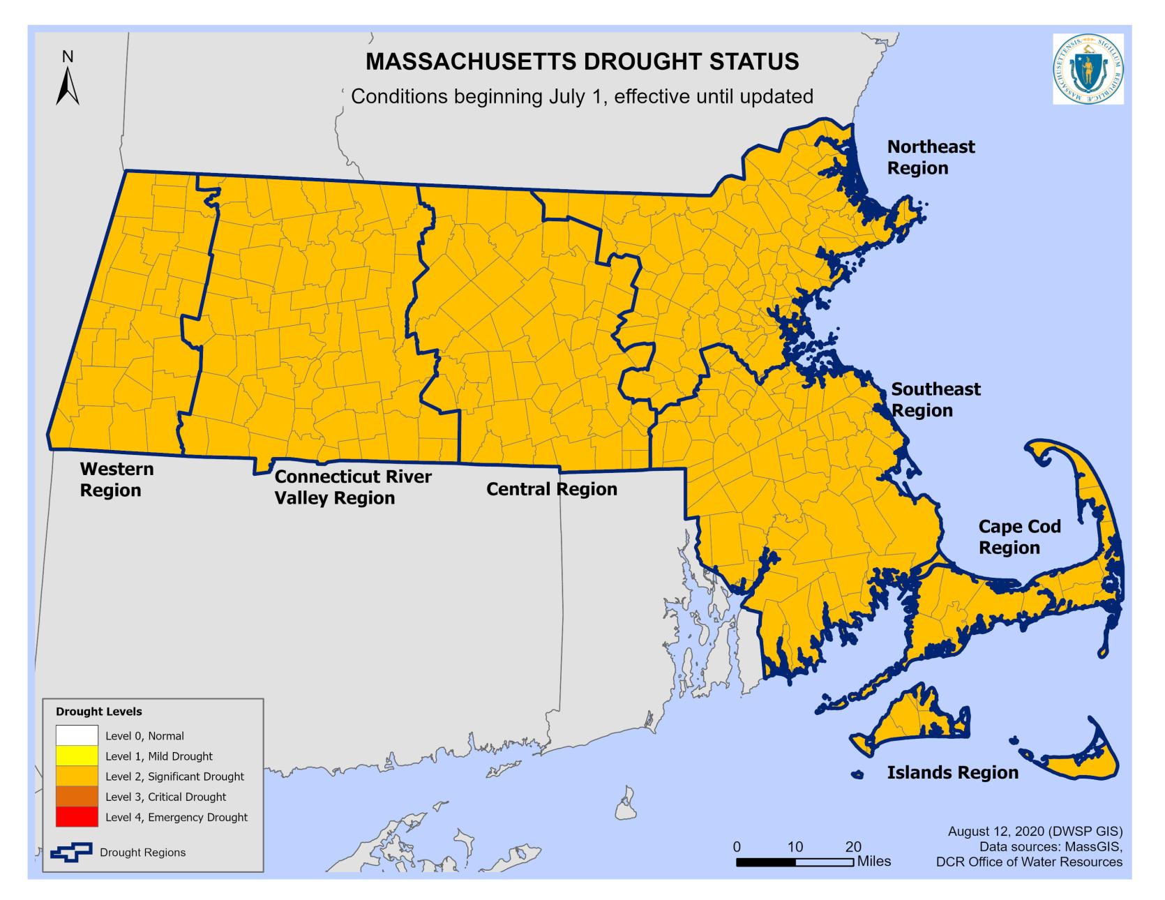 Massachusetts Drought Map