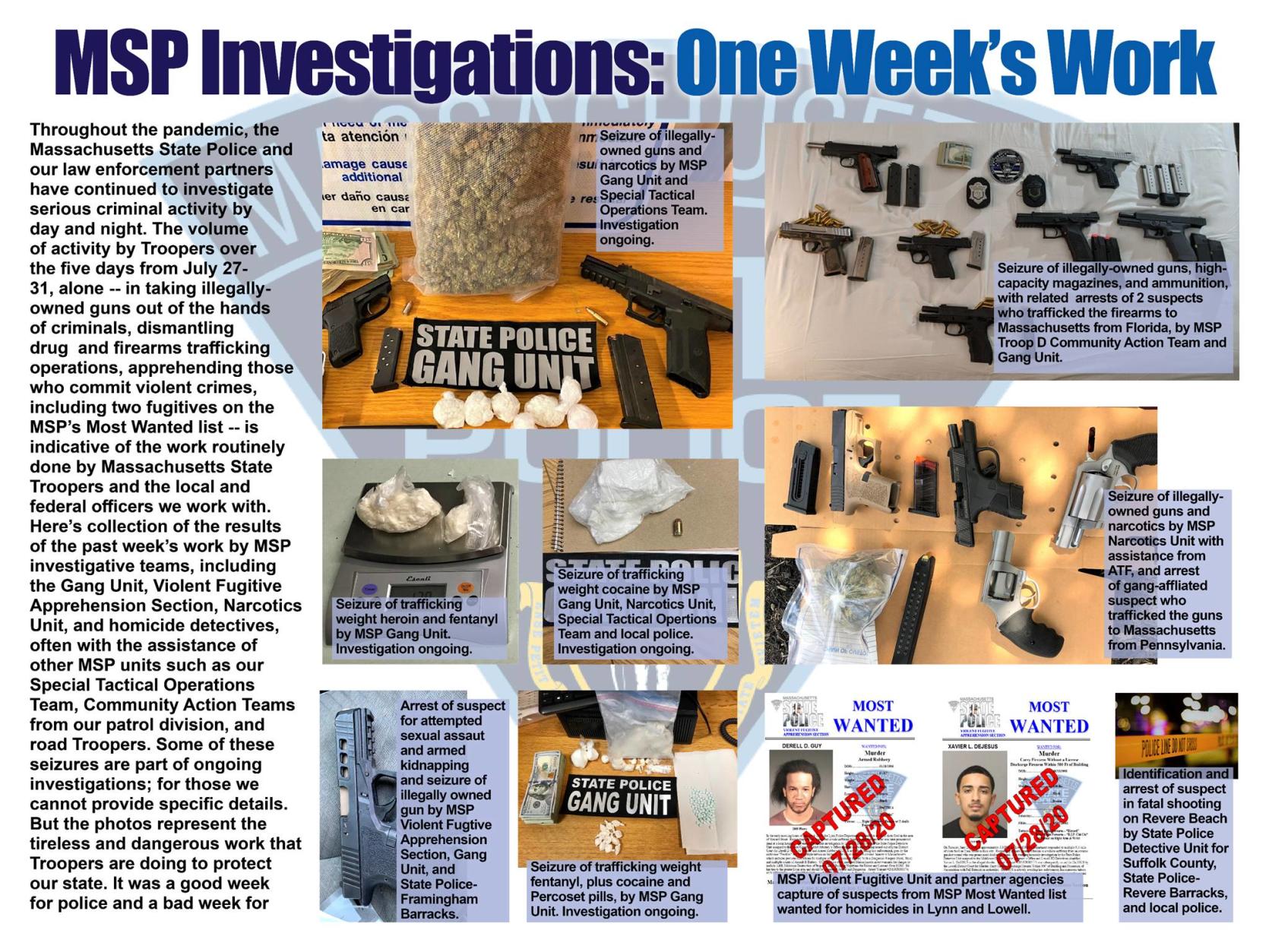 MSP Investigations: One Week's Work