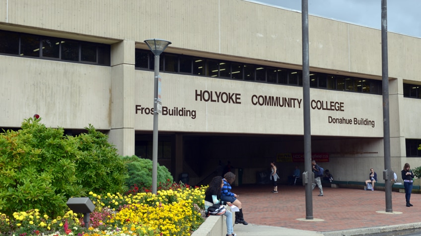 An image of a Holyoke Community College building.