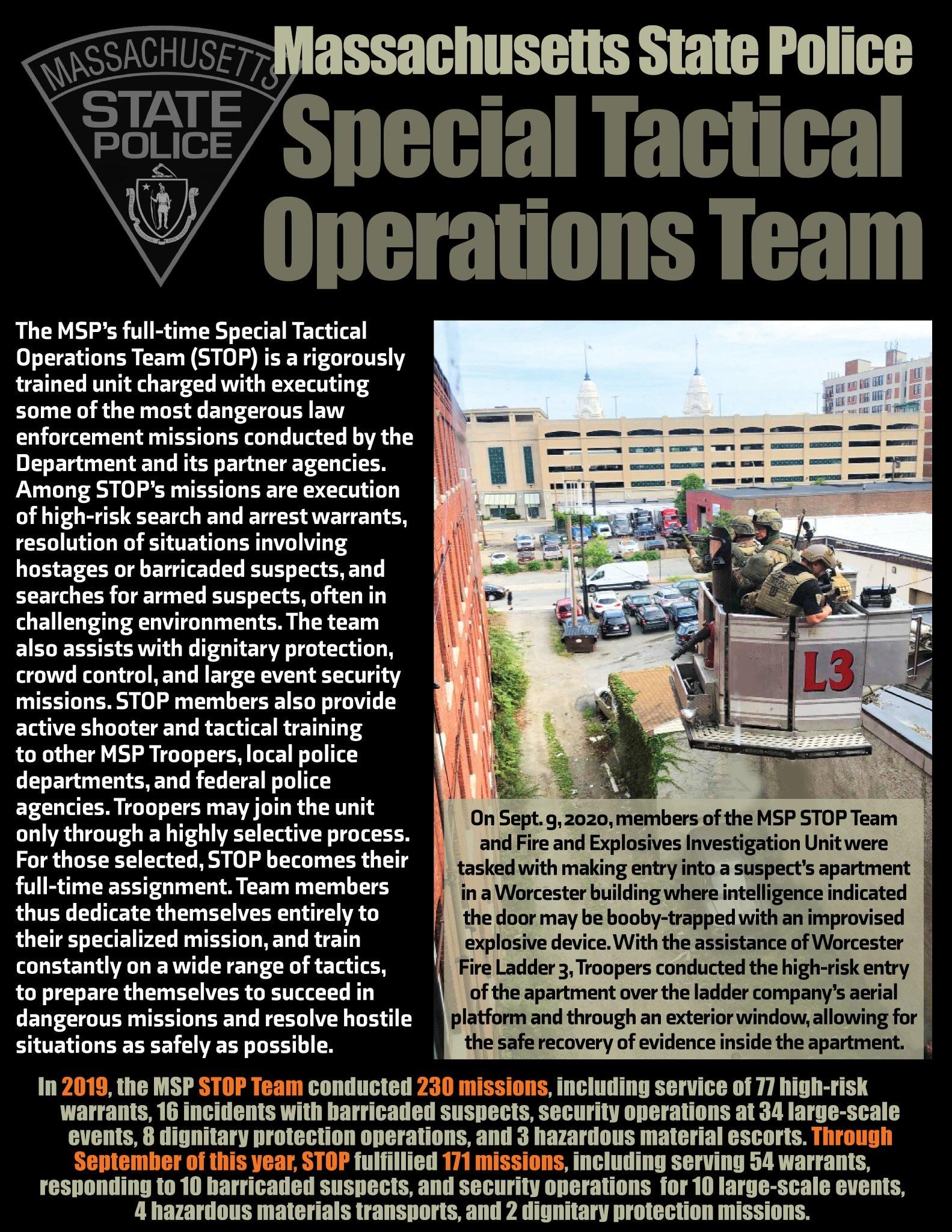 Massachusetts State Police Special Tactical Operations Team