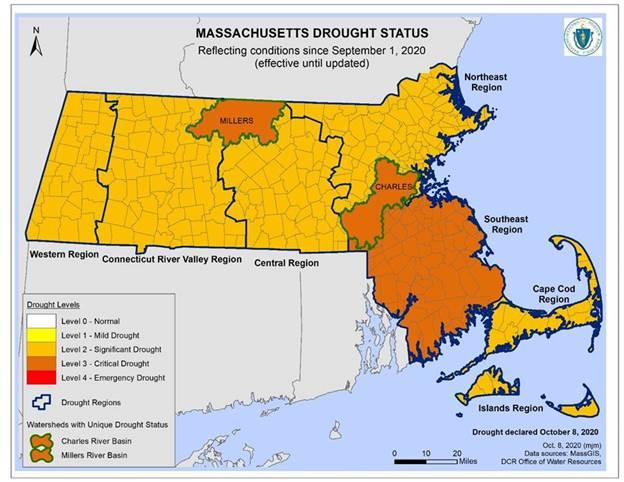 Massachusetts Drought Map September
