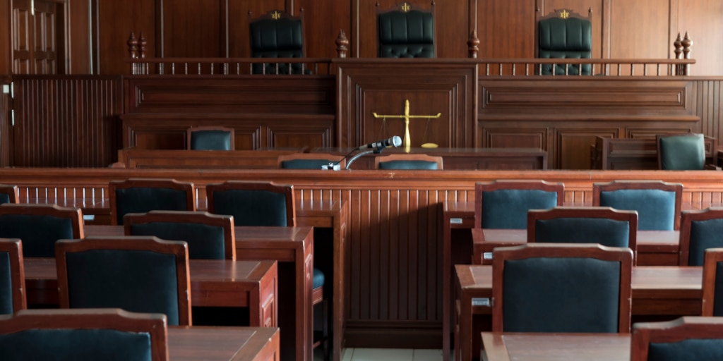 An image of a court room.