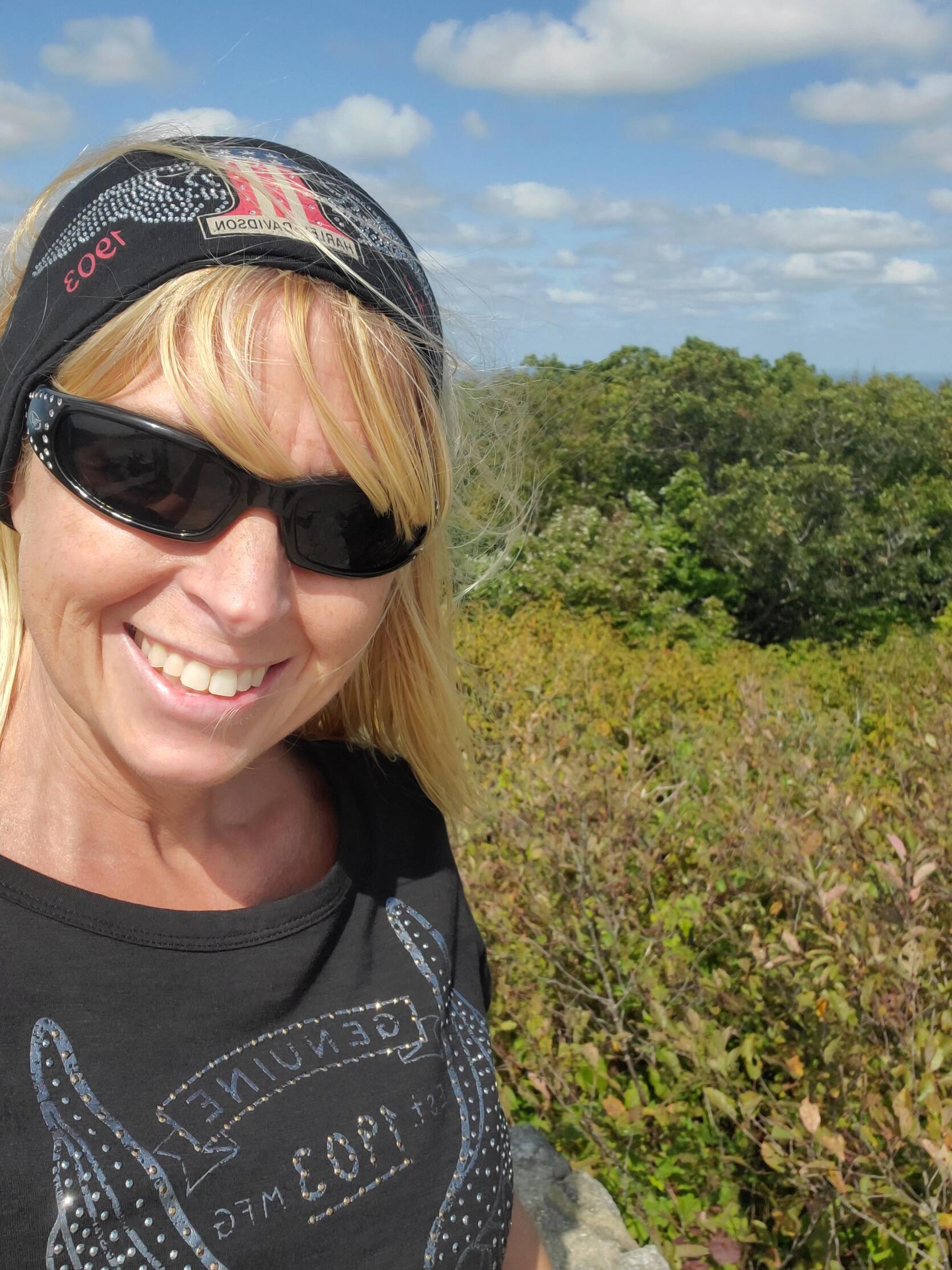 Melissa Remington enjoys outdoor adventures after receiving orientation and mobility skills from MCB