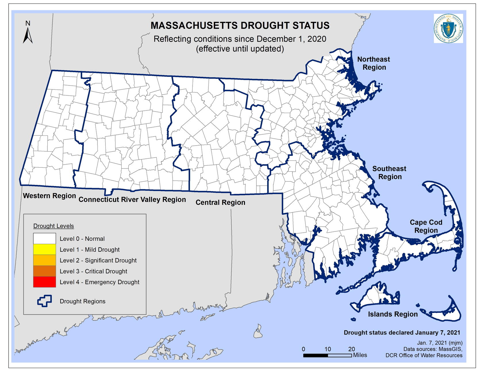 Massachusetts Drought Map