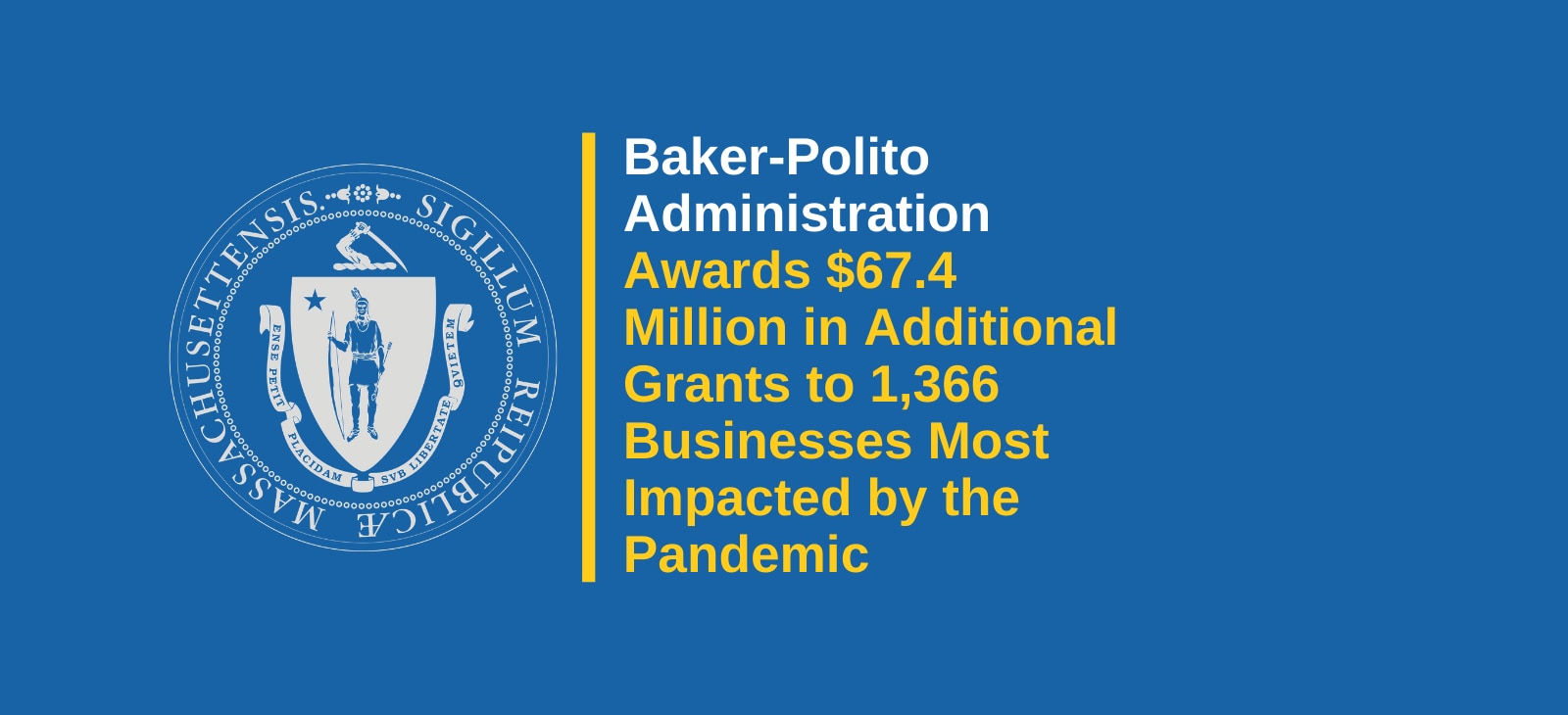 Baker-Polito Administration Awards $67.4 Million in Additional Grants to 1,366 Businesses Most Impacted by the Pandemic