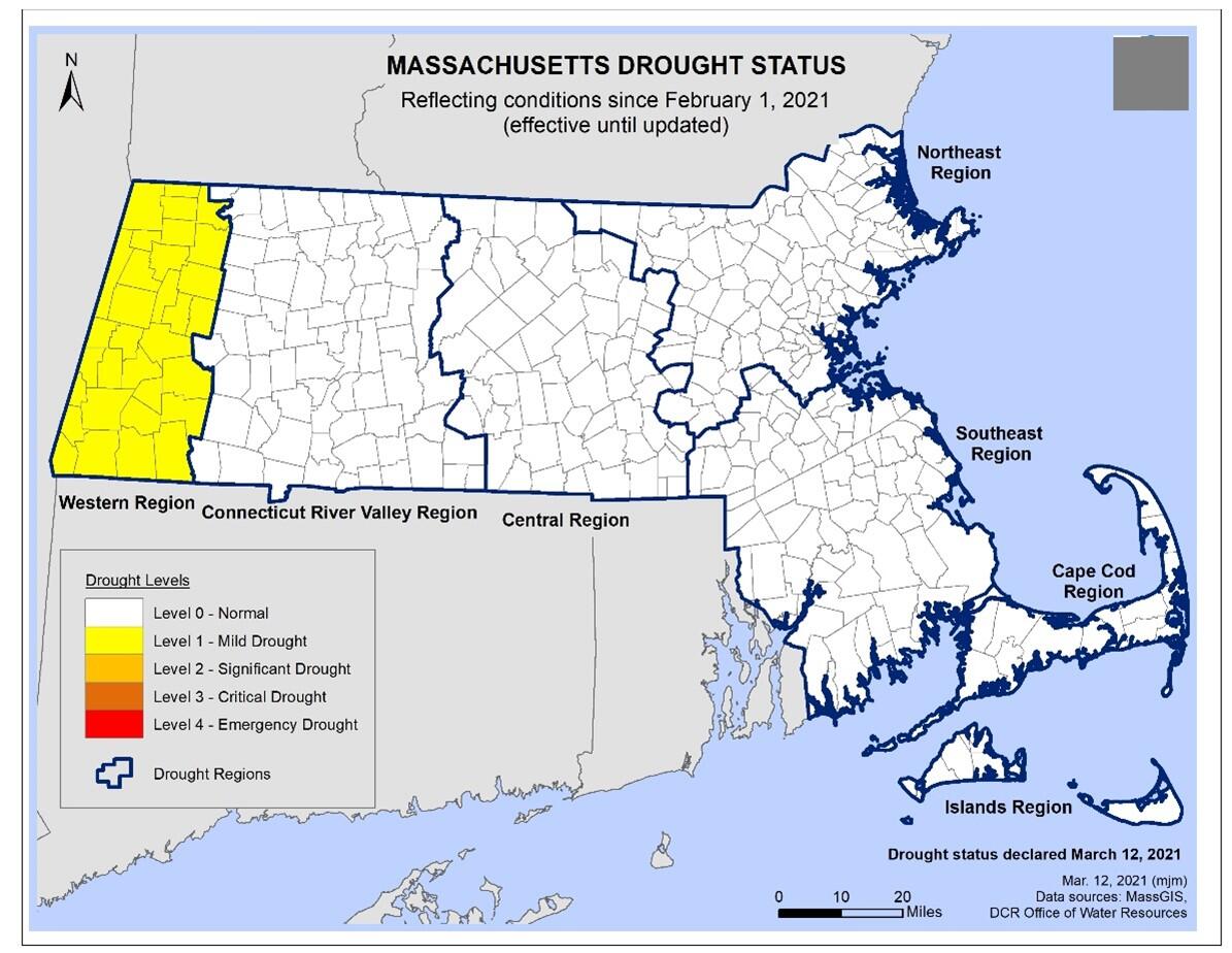 Massachusetts Drought Map