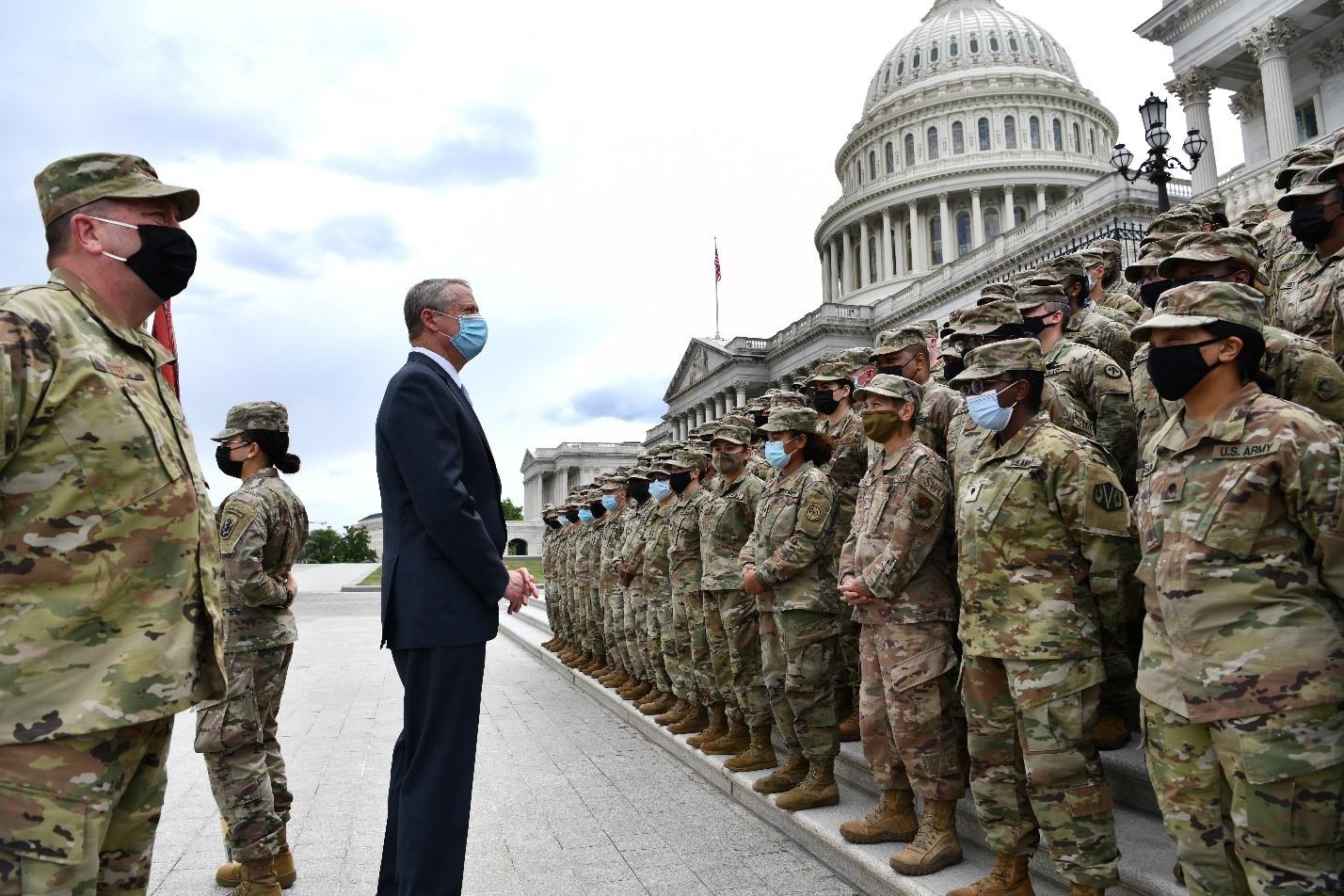 Gov. Baker with National Guard in Washington, DC