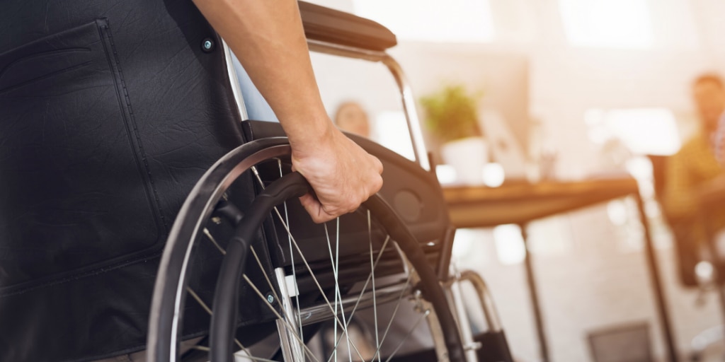An image of a person in a wheelchair.