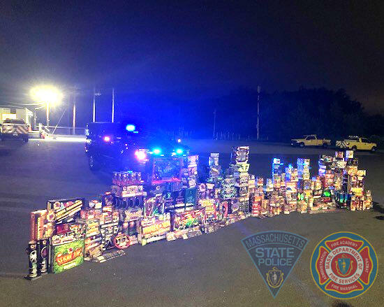 Recently seized fireworks