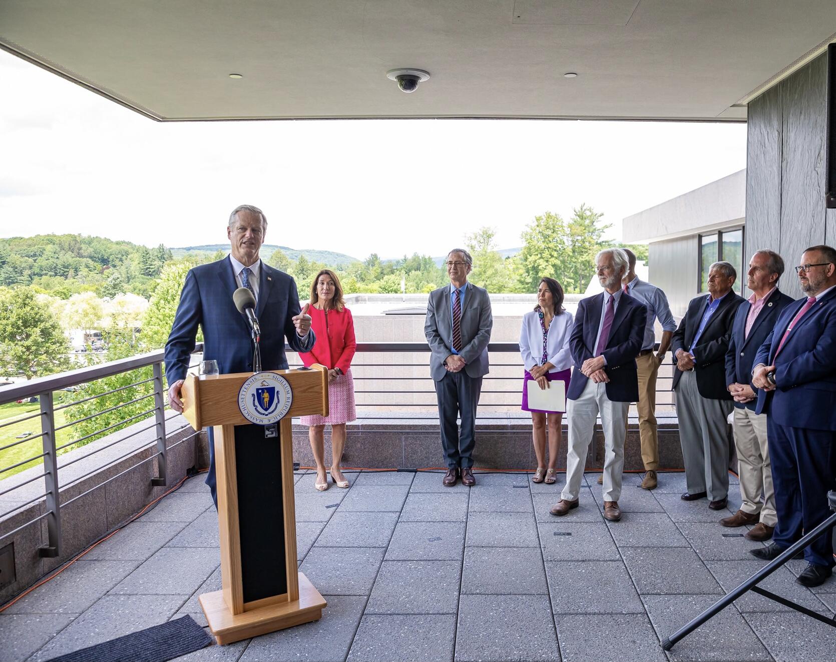 Governor Baker announcing capital grants for cultural and tourism destinations and attractions at The Clark in Williamstown.