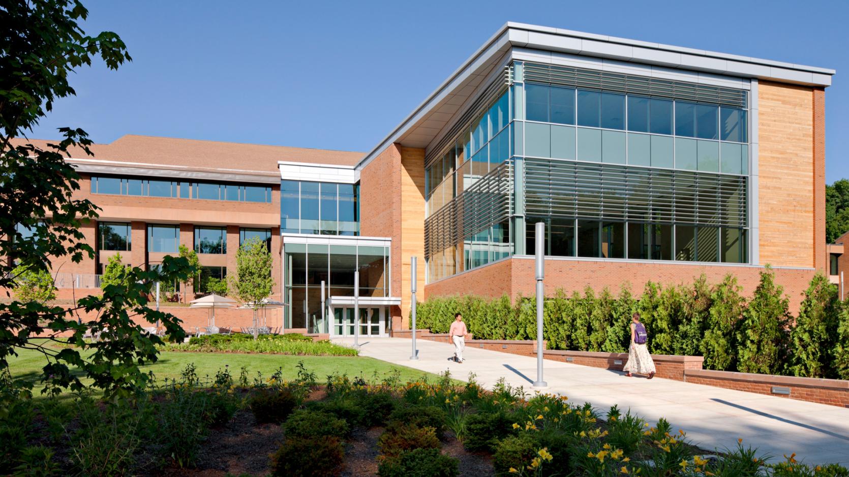 Exterior of Greenfield Community College building.