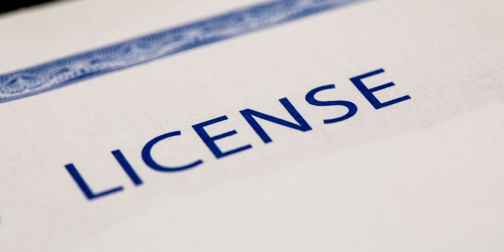 An image of a license.