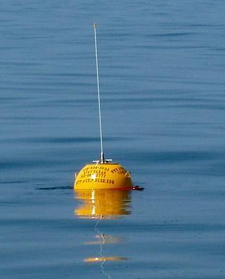 Photo of buoy similar to one deployed in Buzzards Bay