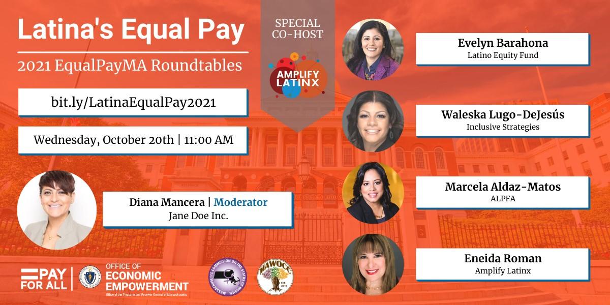 Latina's Equal Pay Roundtable featuring, Evelyn Barahona, Waleska Lugo-DeJesus, Marcela Aldaz-Matos and Eneida Roman