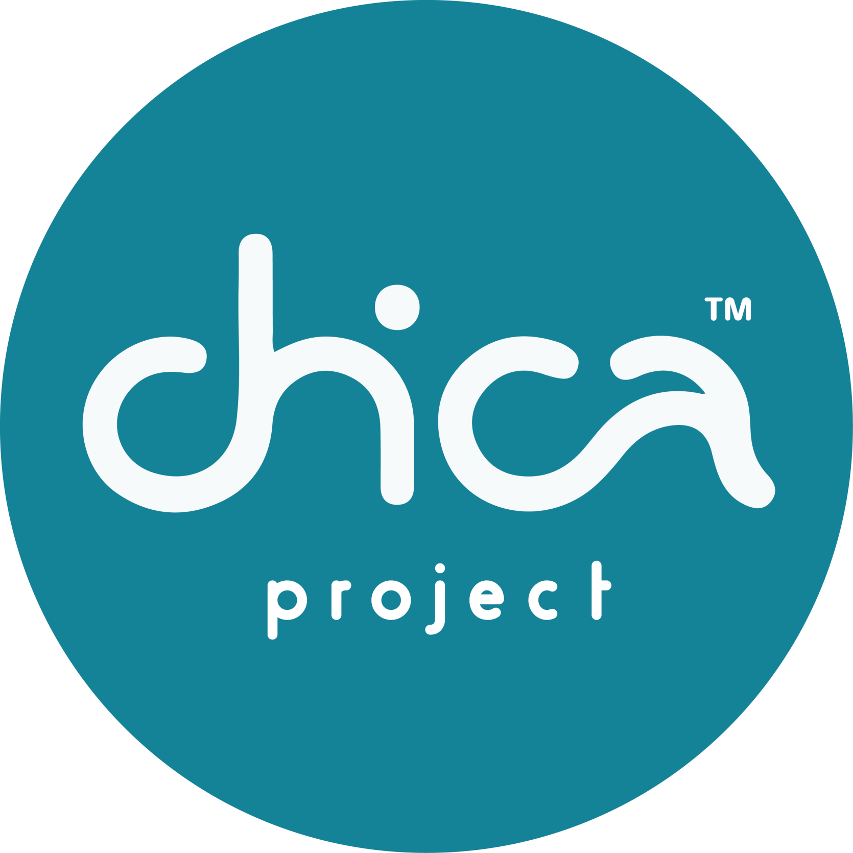 a blue logo that reads, "Chica Project"TM