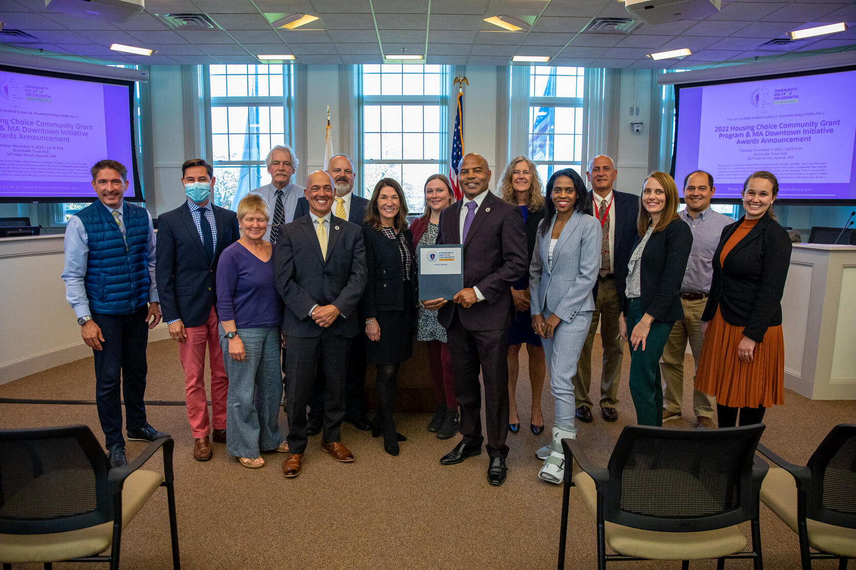 Lt. Governor Polito and Undersecretary Maddox in Barnstable to make MDI and Housing Choice awards.