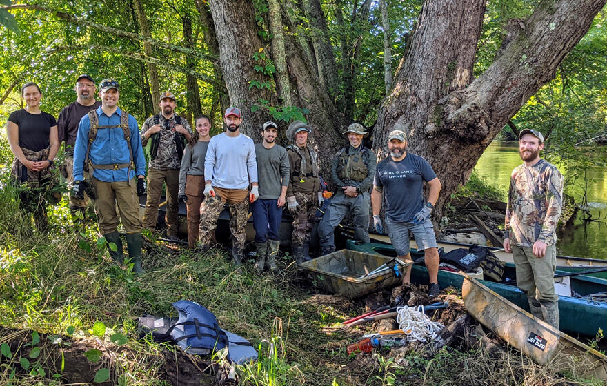 Group of BHA volunteers at clean-up