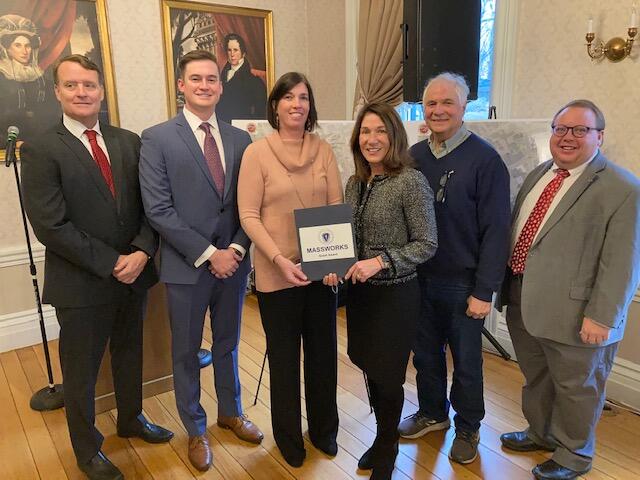 Lt. Governor Karyn Polito in Millbury to award MassWorks grant.