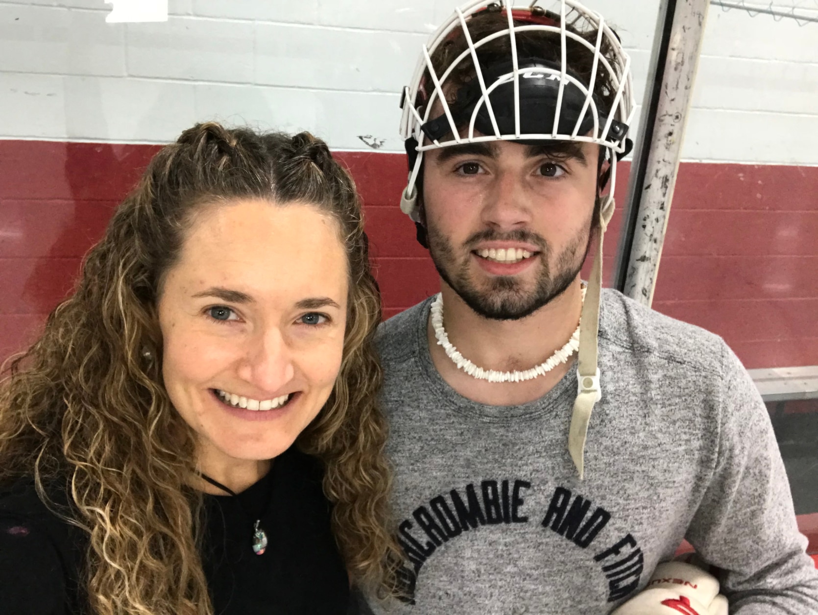 Gage Senter and Stacey Sirotta spend some time on the ice.