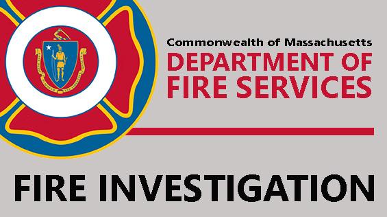 Image of DFS logo and the words "Fire investigation"
