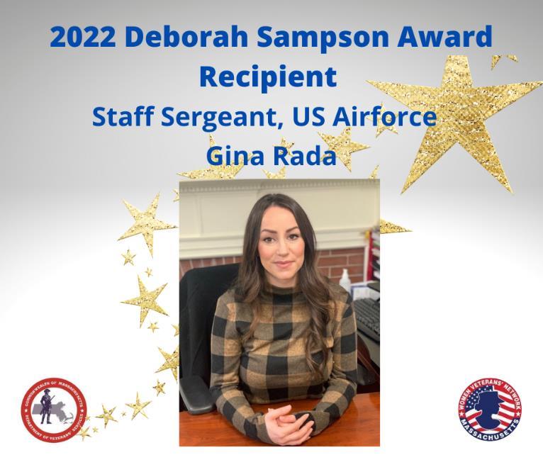 Gina Rada, the 2022 Debra Sampson Award Winner
