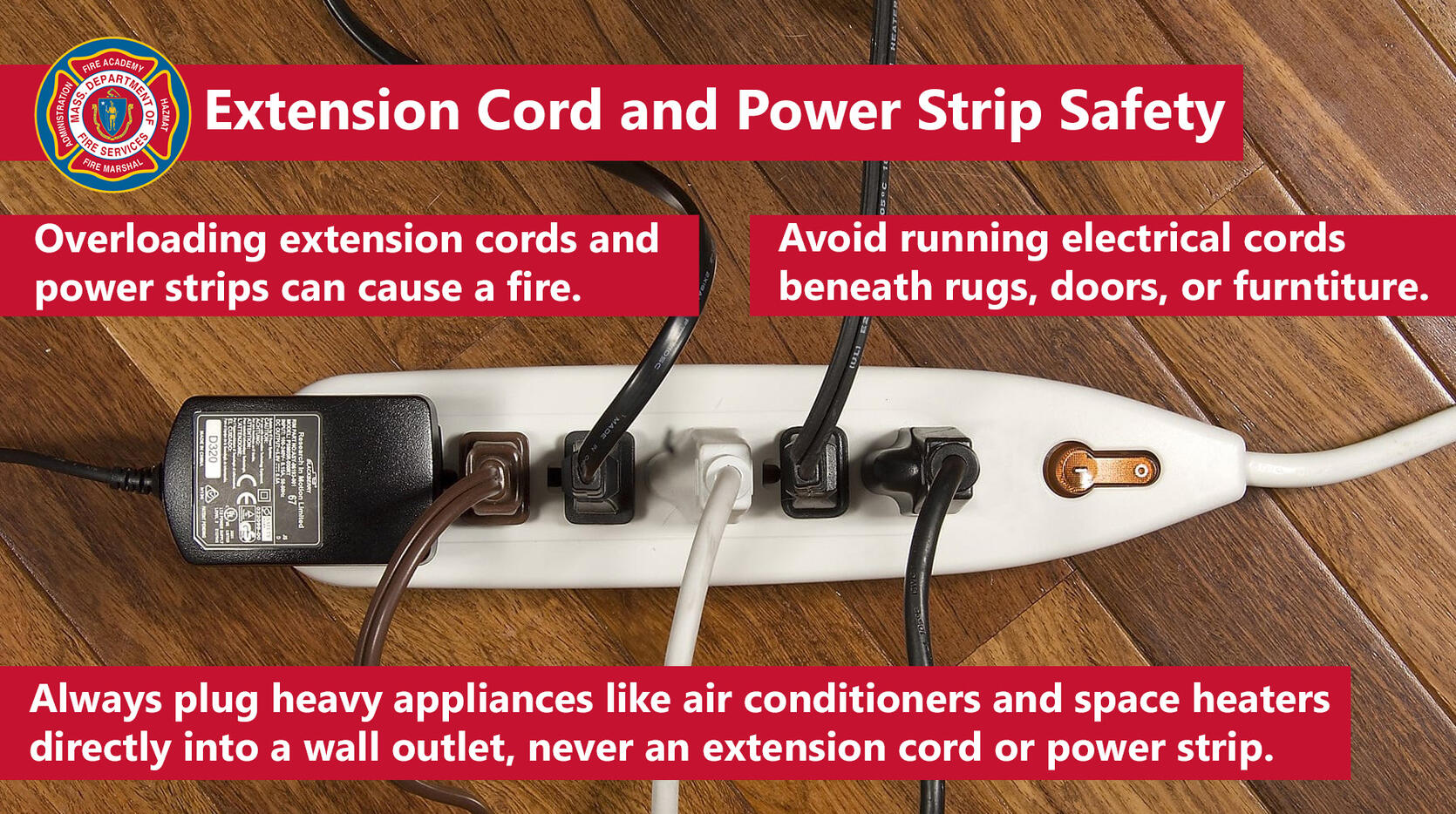 Image of an overloaded power strip
