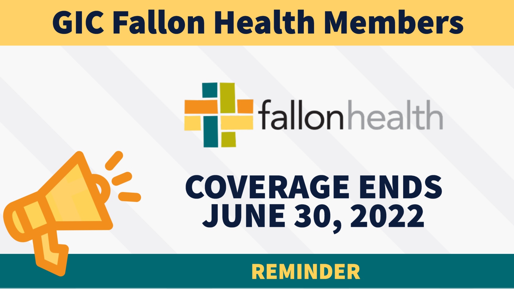 Reminder: Fallon Health Plan Departure