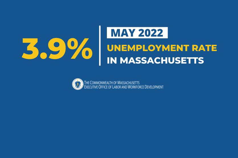 3.9% May 2022 Unemployment Rate in Massachusetts
