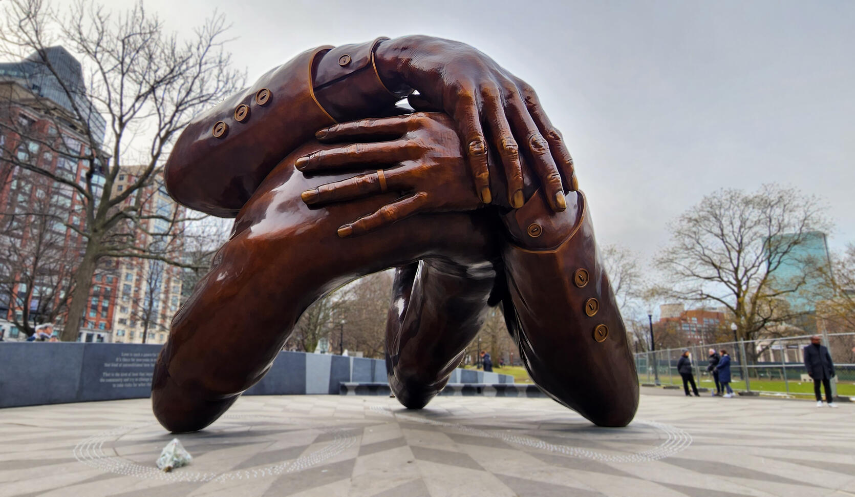 The Embrace statue