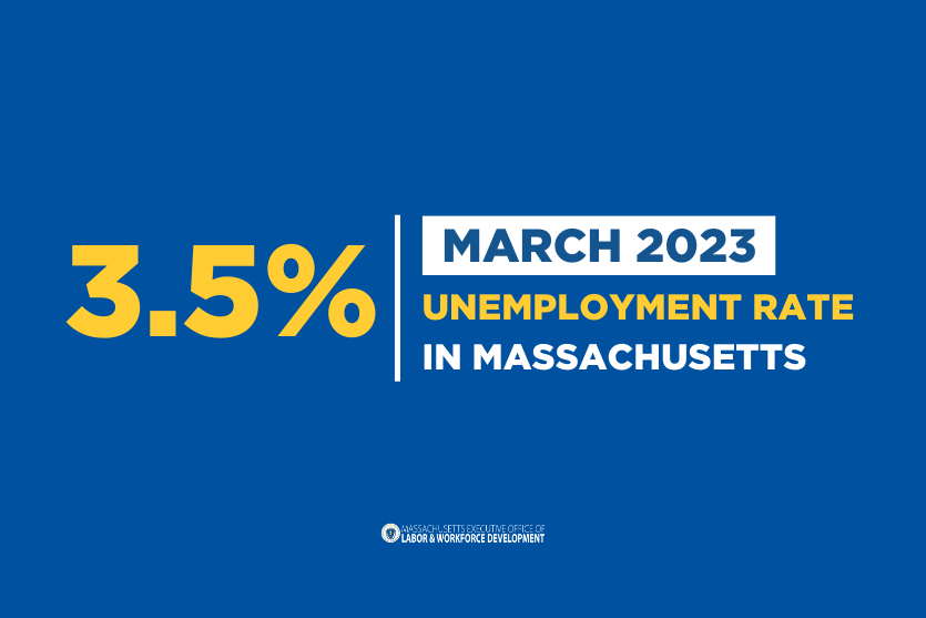 3.5% - March 2023 Unemployment Rate in Massachusetts