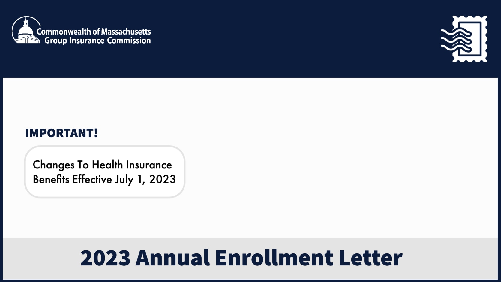 2023 Annual Enrollment Letter to GIC Members