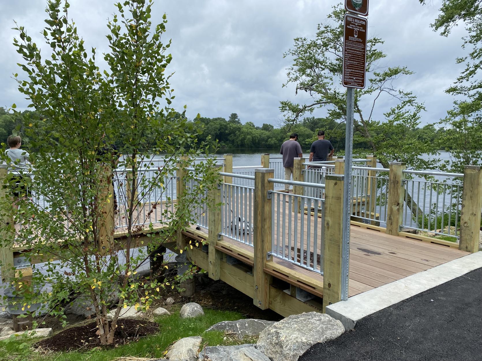 New recreational fishing platform in Methuen’s Raymond Martin Riverfront Park