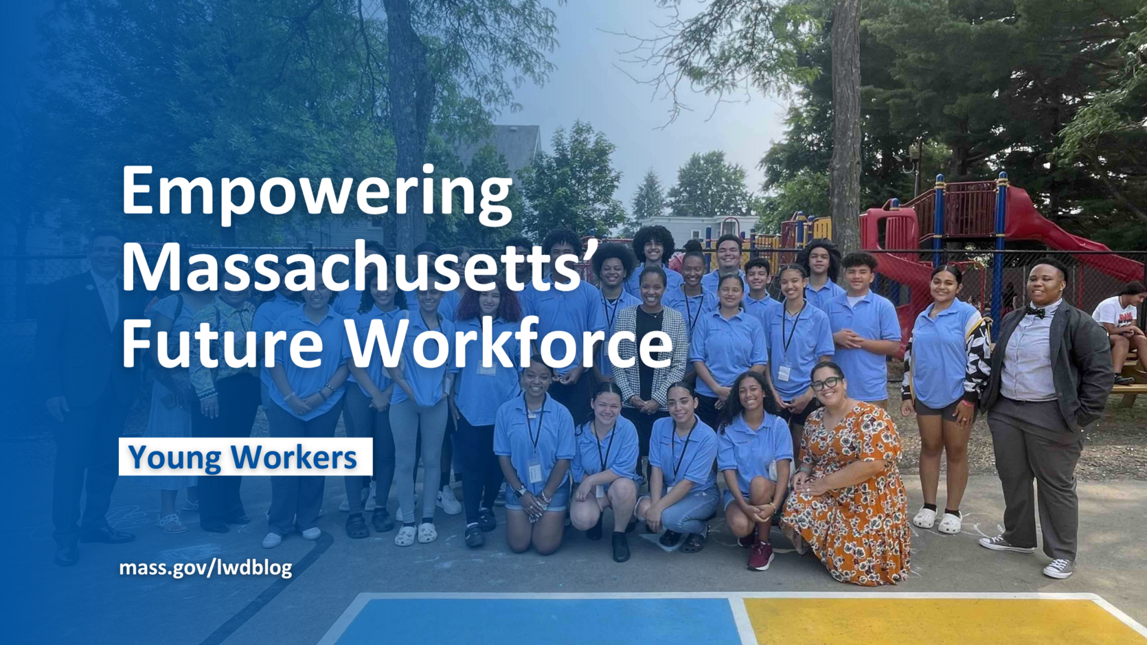 Secretary Jones and YouthWorks Participants