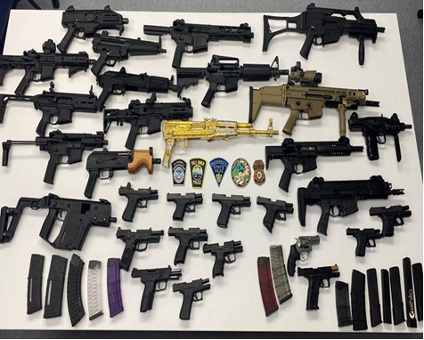 Photo of assorted weapons