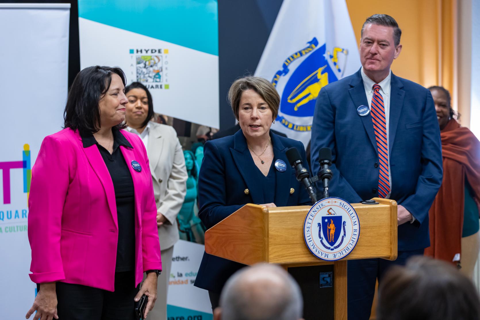 Gov. Maura Healey announces new affordable housing support for developments in 19 communities across Massachusetts. 