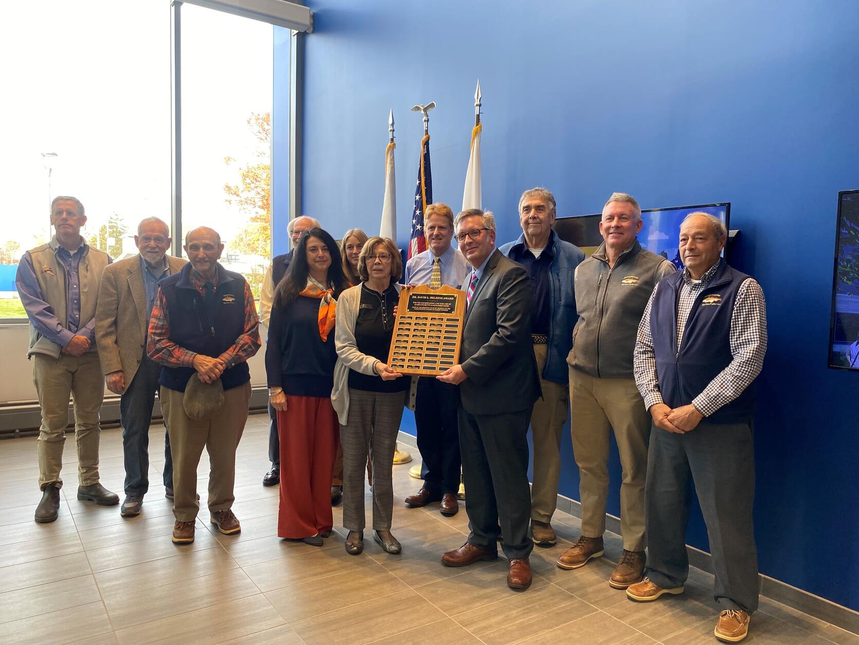 Members of DMF and MFAC with the Belding Award