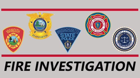 Graphic with the words "fire investigation"