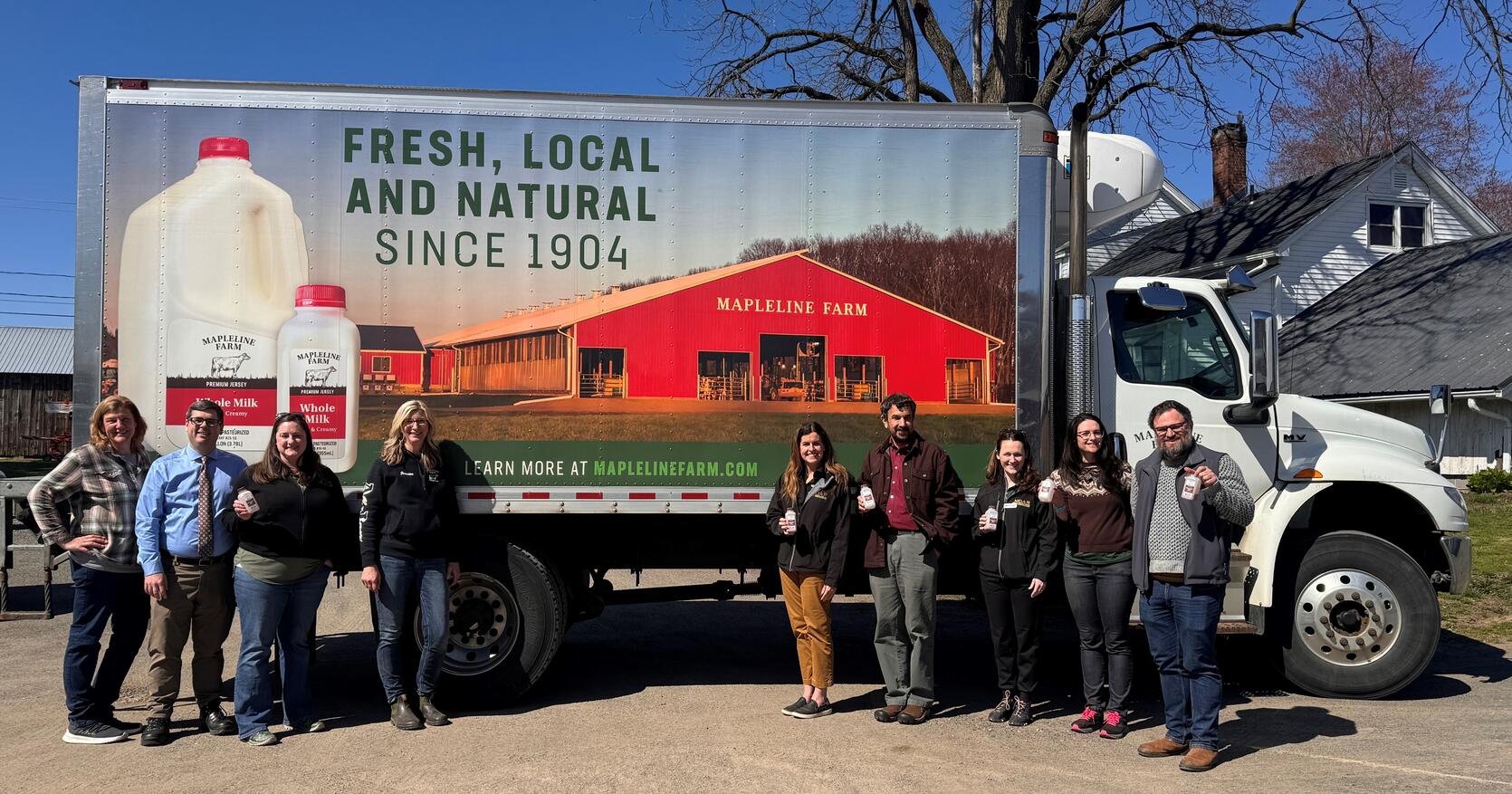 Commissioner Randle and MDAR Staff with State Rep. Daniel Carey and Jessica Dizek, co-owner of Mapleline Farm