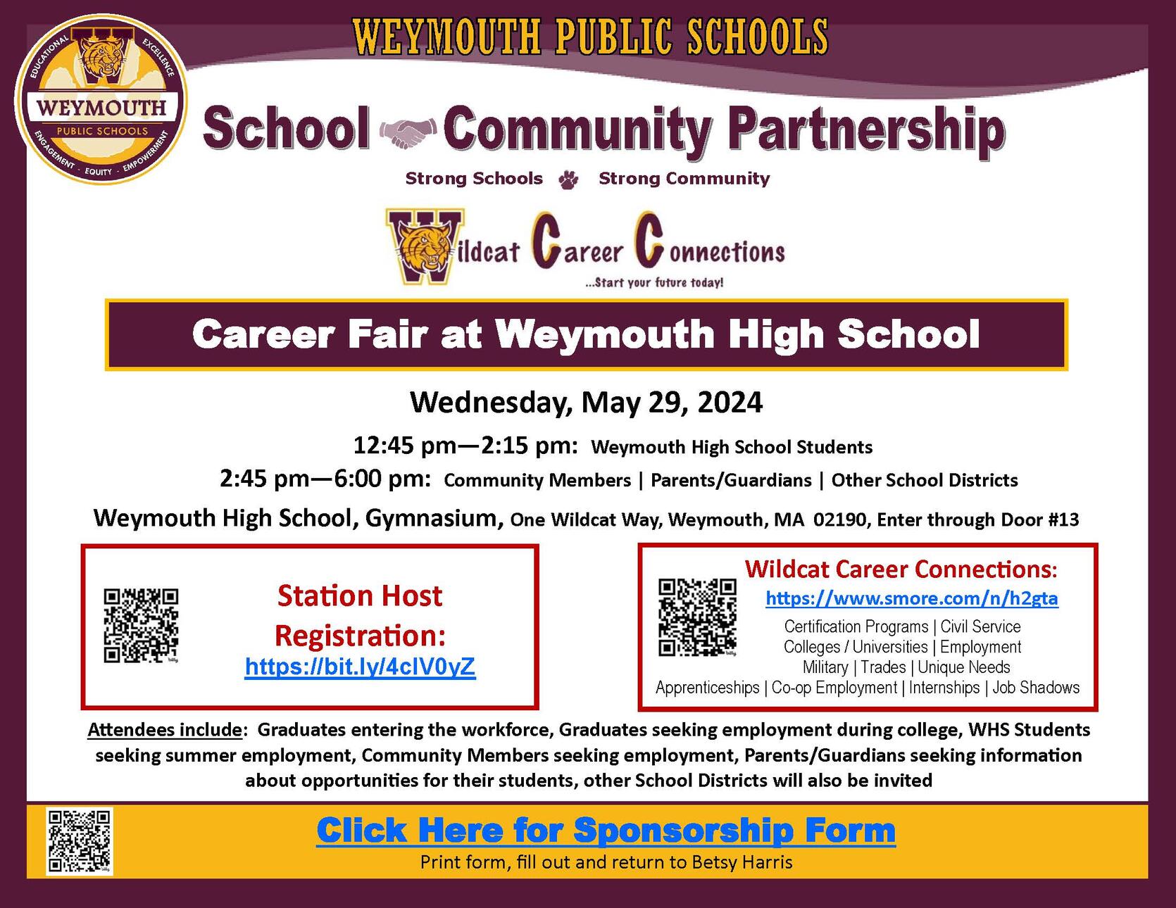 Weymouth Career Fair Flyer