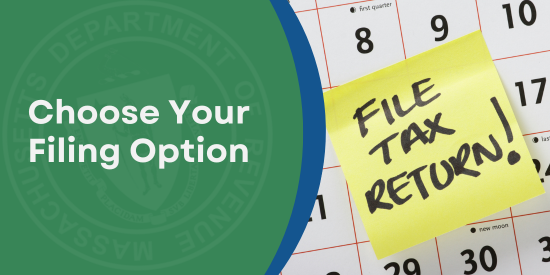 calendar image that says choose your filing option