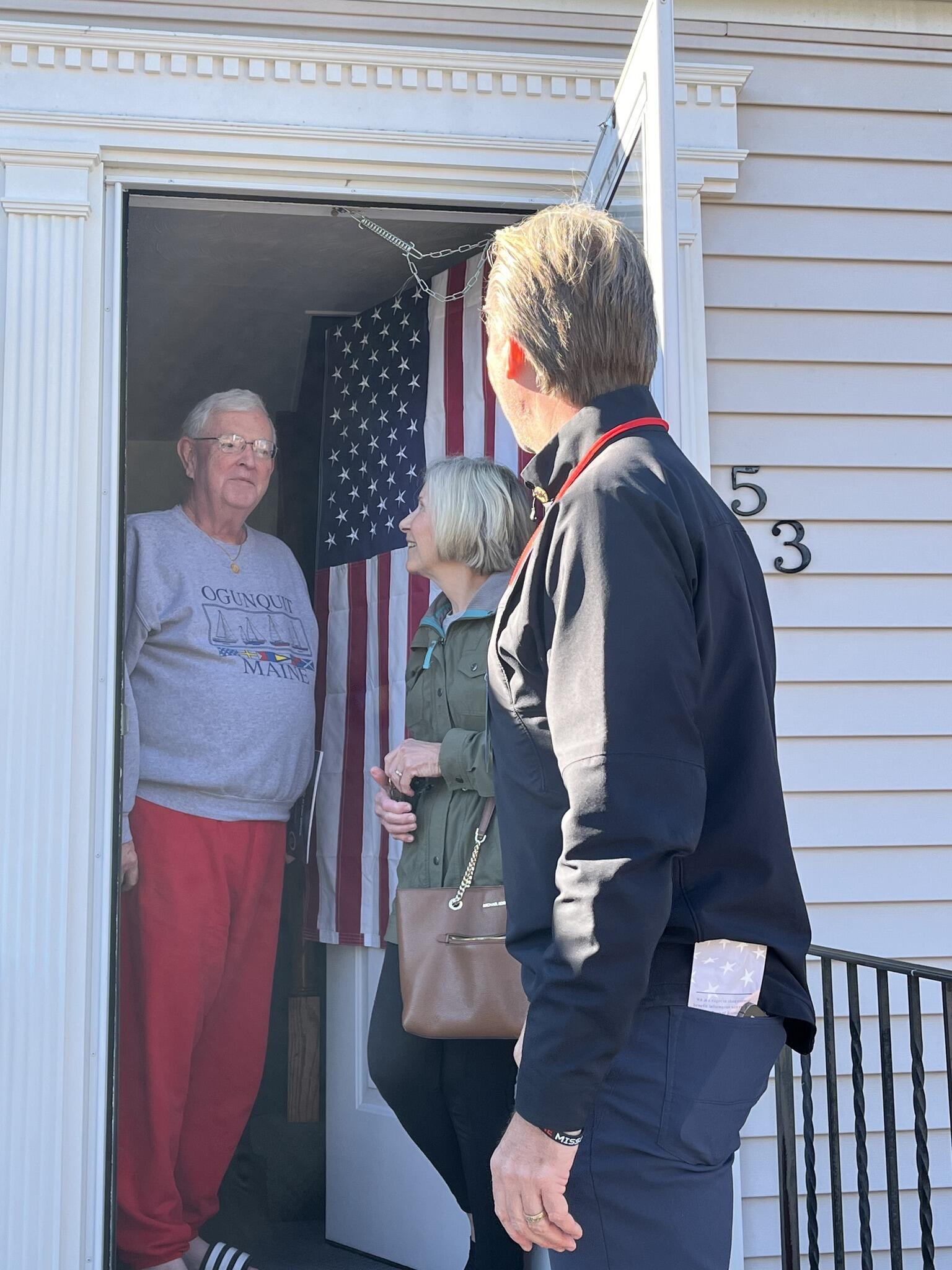 Sheriff Patrick McDermott checking in on a local veteran