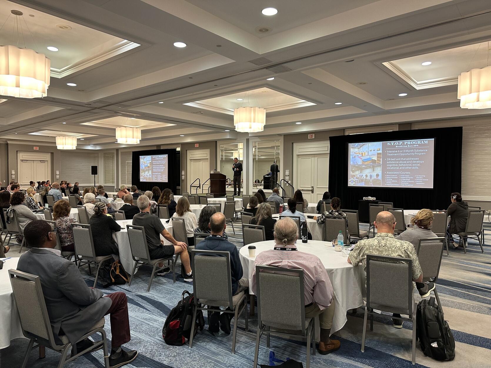 Sheriff Evangelidis presenting at the National Organization for Human Services
