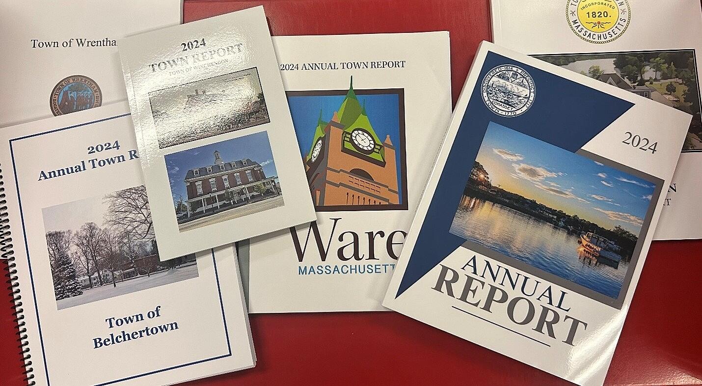 Covers of recent town reports
