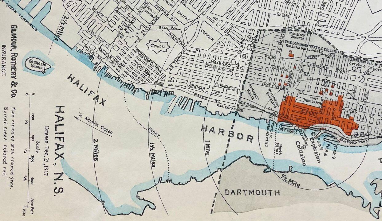 Detail from a Gilmour, Rothery & Co. map of Halifax, Nova Scotia