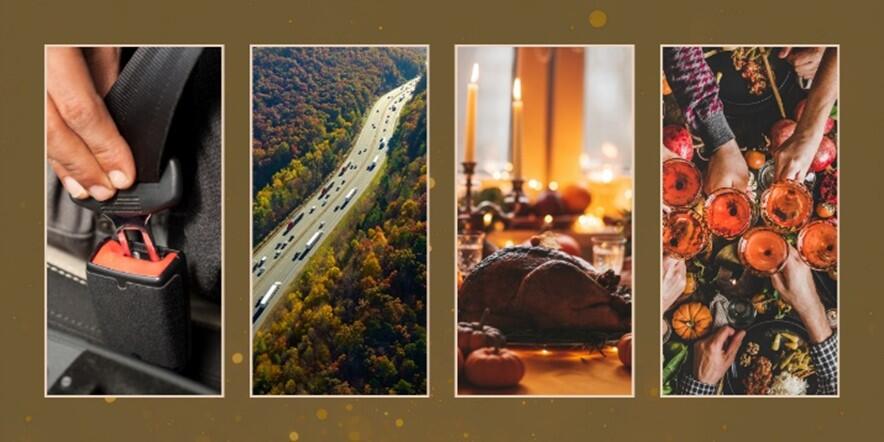 Decorative picture of Thanksgiving scenery. 